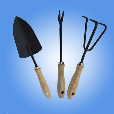 供应优质儿童套装园林园艺工具 迷你三件套木柄盆景用品套餐E详情解析